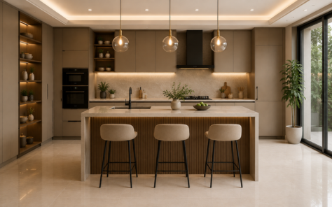 Modern modular kitchen interior